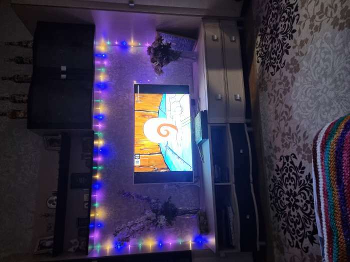 Фотография покупателя товара Гирлянда «Нить» 5 м роса, IP20, серебристая нить, 50 LED, свечение мульти, USB
