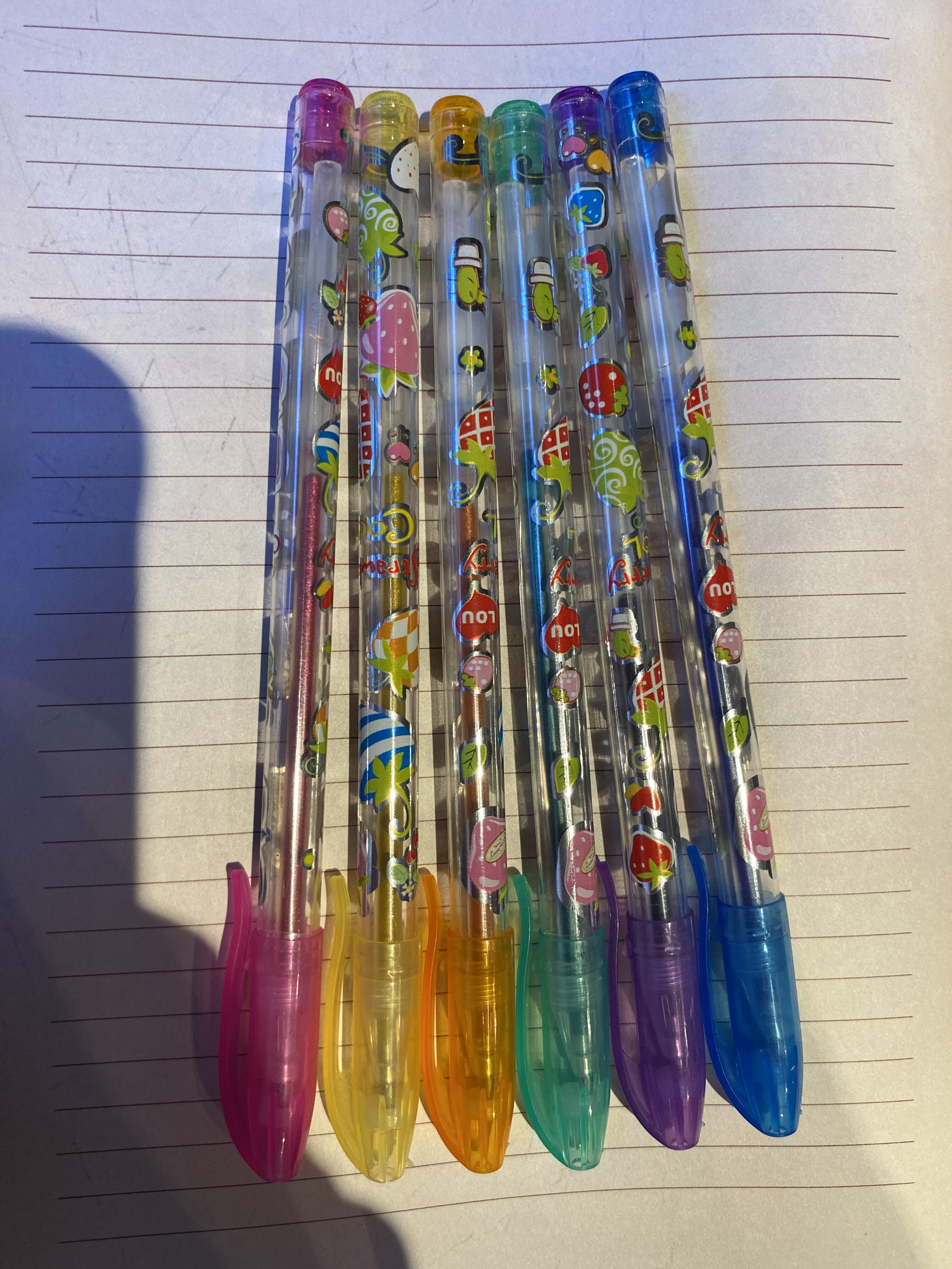 Фотография покупателя товара Набор гелевых ручек, 6 цветов, металлик, корпус с рисунком, в блистере на кнопке - Фото 14