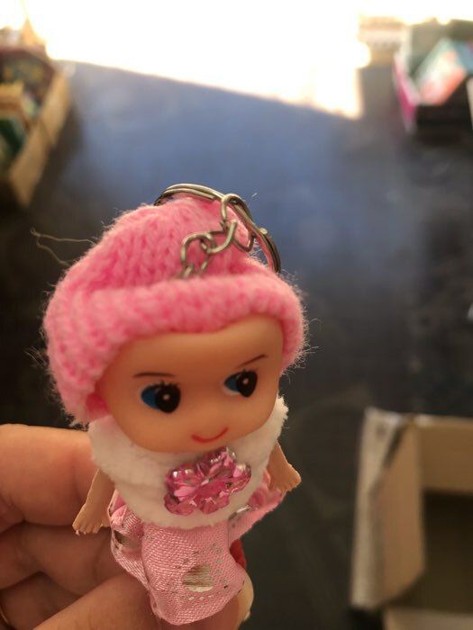Фотография покупателя товара Кукла-брелок «Куколка», в шапочке, цвета МИКС - Фото 5