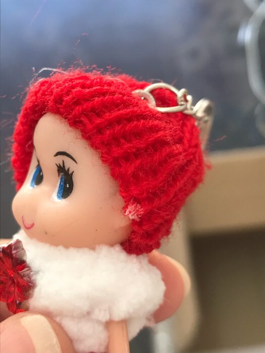Фотография покупателя товара Кукла-брелок «Куколка», в шапочке, цвета МИКС - Фото 3