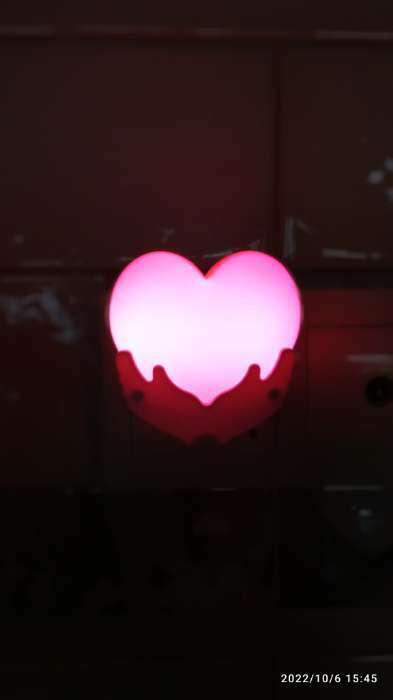 Фотография покупателя товара Ночник "Сердце" LED от сети МИКС 4х7х7 см RISALUX - Фото 1