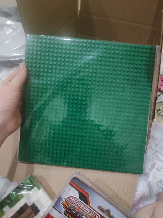 Фотография покупателя товара Пластина-перекрытие для конструктора, 25,5 × 25,5 см, цвет зелёный