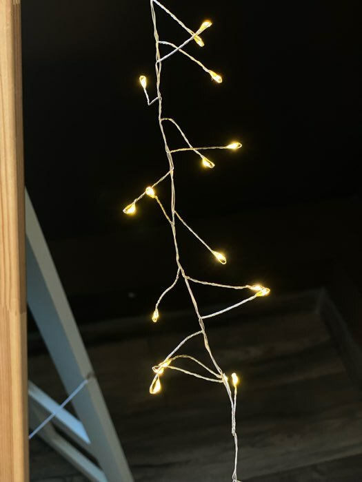 Фотография покупателя товара Гирлянда «Мишура» 6 м роса, IP20, серебристая нить, 480 LED, свечение тёплое белое, 12 В