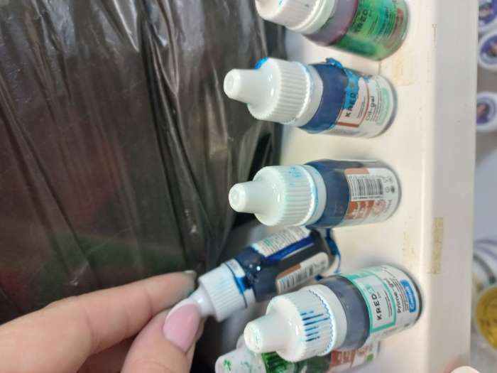 Фотография покупателя товара Краситель пищевой Kreda Bio Oil-gel, жирорастворимый, голубой, 10 мл - Фото 2