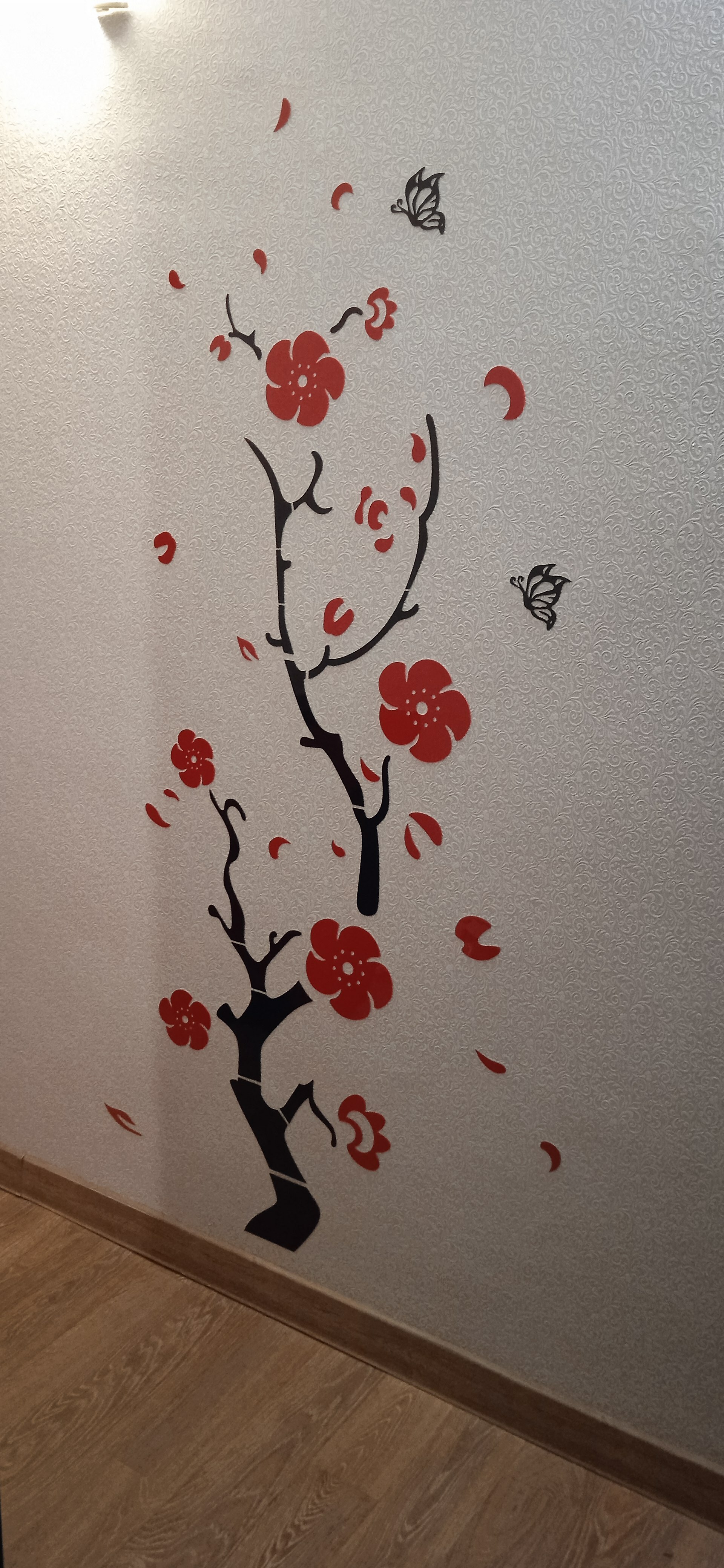 Фотография покупателя товара Наклейки интерьерные "Сакура", декор на стену, панно 150 х 45 см - Фото 8