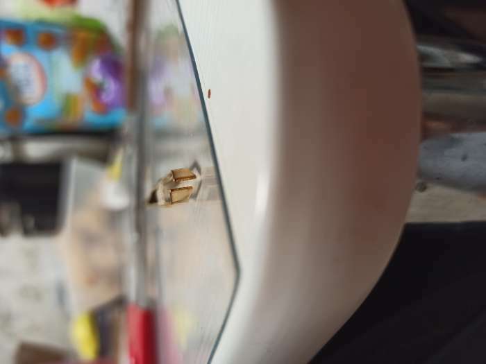 Фотография покупателя товара Пинцет прямой, широкий, 8,5 см, цвет золотистый