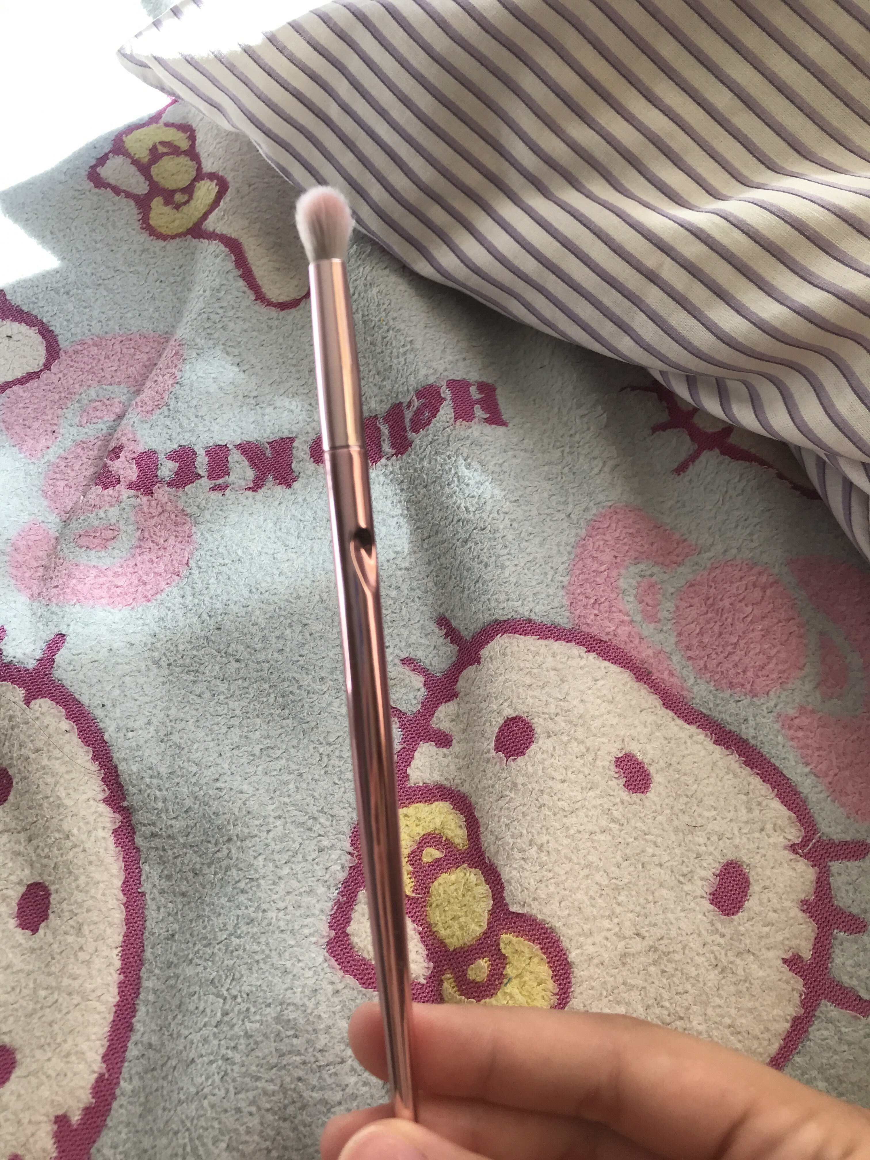 Фотография покупателя товара Кисть для макияжа средняя бочонок розовое золото 18 х 3 см - Фото 1