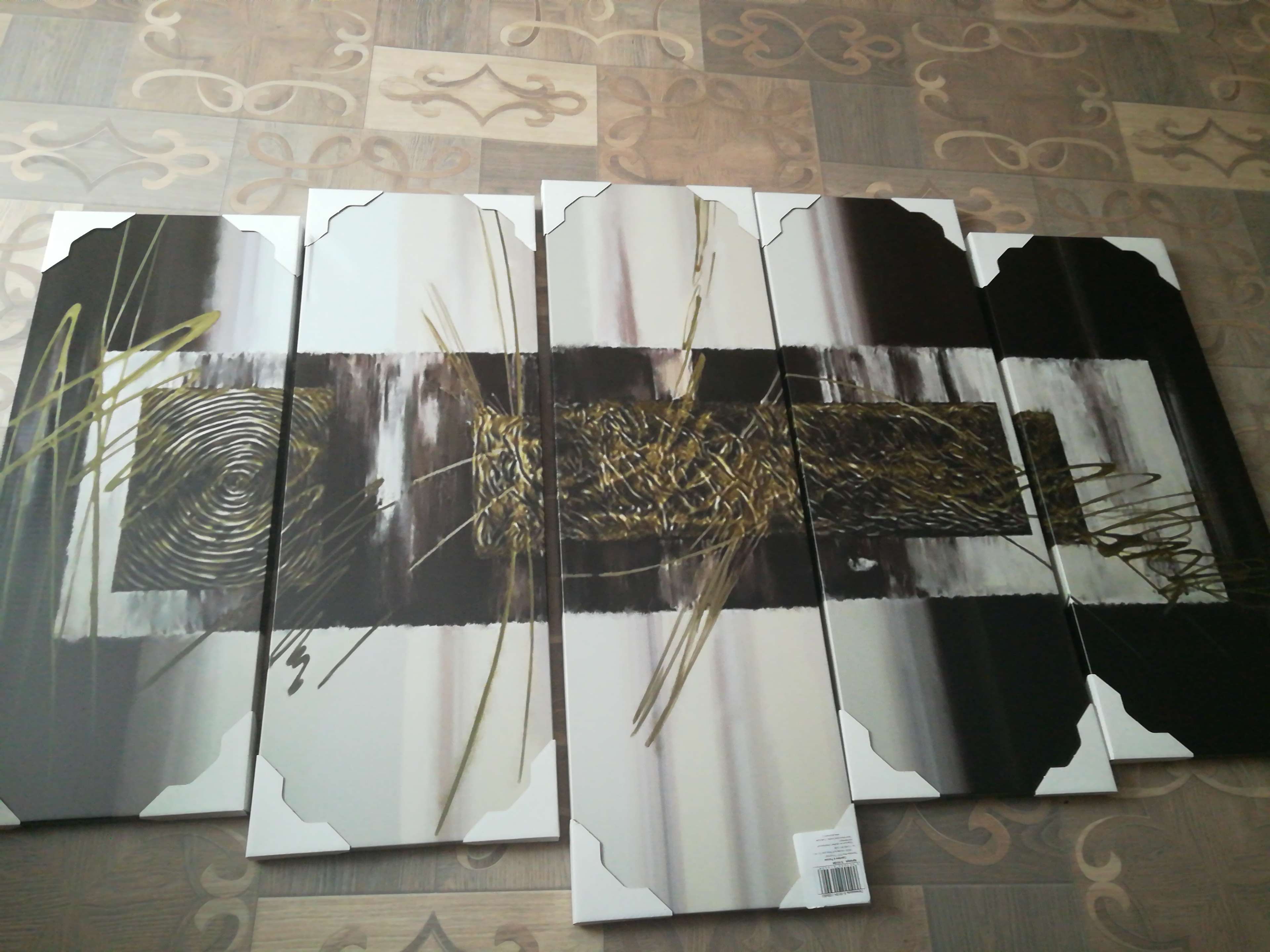 Фотография покупателя товара Картина модульная на подрамнике "Тёмная абстракция" 2-25*63; 2-25*71; 1-25*80: 125*80 см - Фото 1