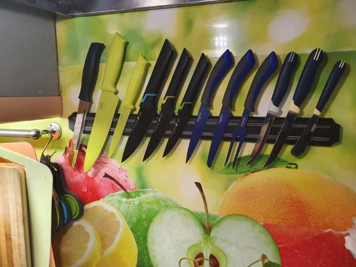 Фотография покупателя товара Держатель для ножей магнитный Доляна, 50 см - Фото 4