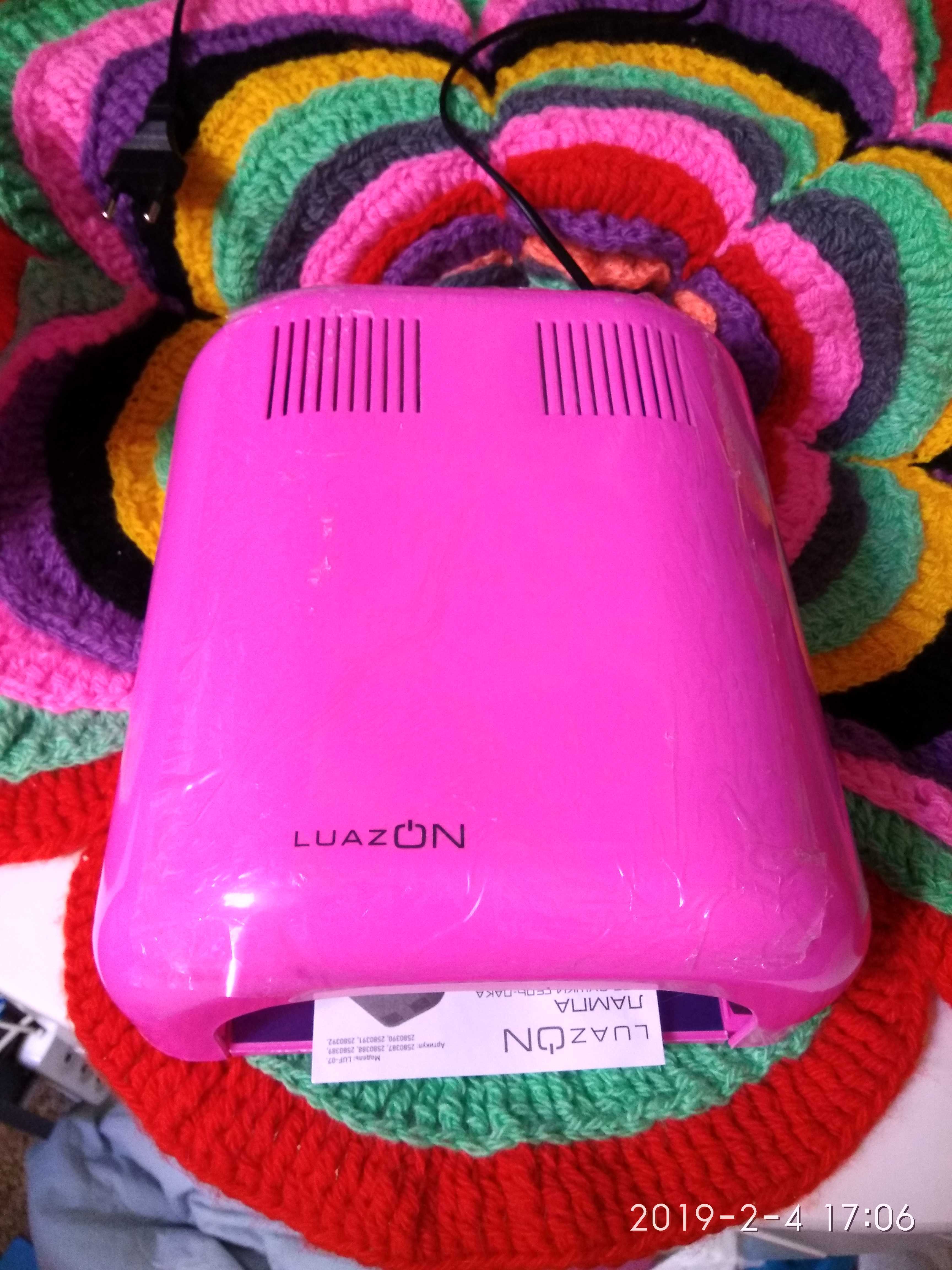 Фотография покупателя товара Лампа для гель-лака Luazon LUF-07, UV, 36 Вт, глянцевая, фиолетовая - Фото 3