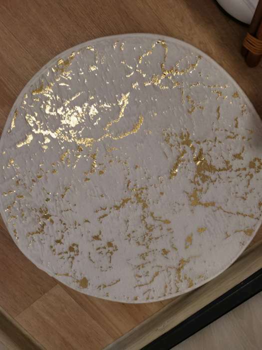Фотография покупателя товара Коврик для дома Доляна «Золото», 60×60 см, цвет бежевый