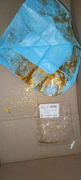 Фотография покупателя товара Надувная песочница с блёстками, 60х45 см, цвет голубой