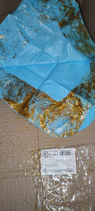 Фотография покупателя товара Надувная песочница с блёстками, 60х45 см, цвет голубой - Фото 10