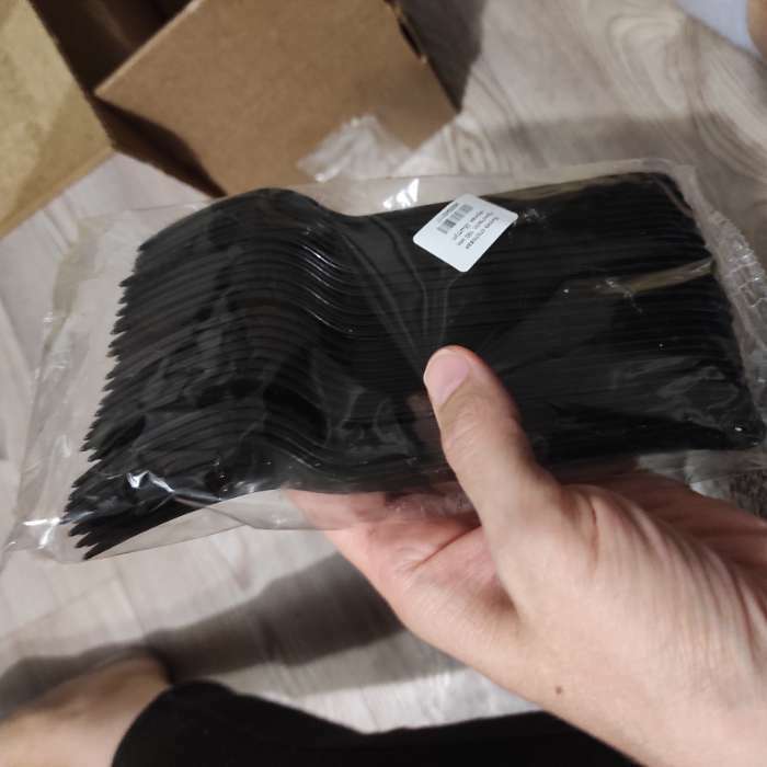 Фотография покупателя товара Вилка пластиковая одноразовая «Премиум», 18 см, цвет прозрачный - Фото 5