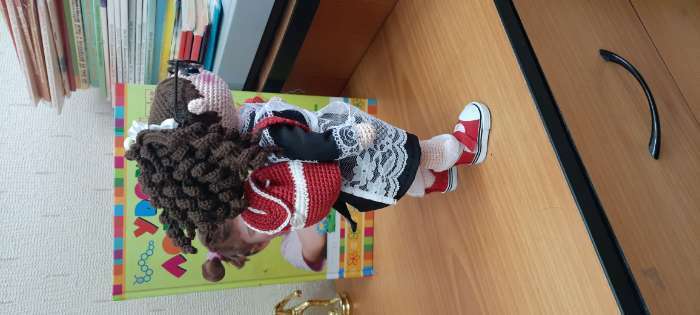 Фотография покупателя товара Полукеды для кукол, длина подошвы 5 см, цвет красный - Фото 3