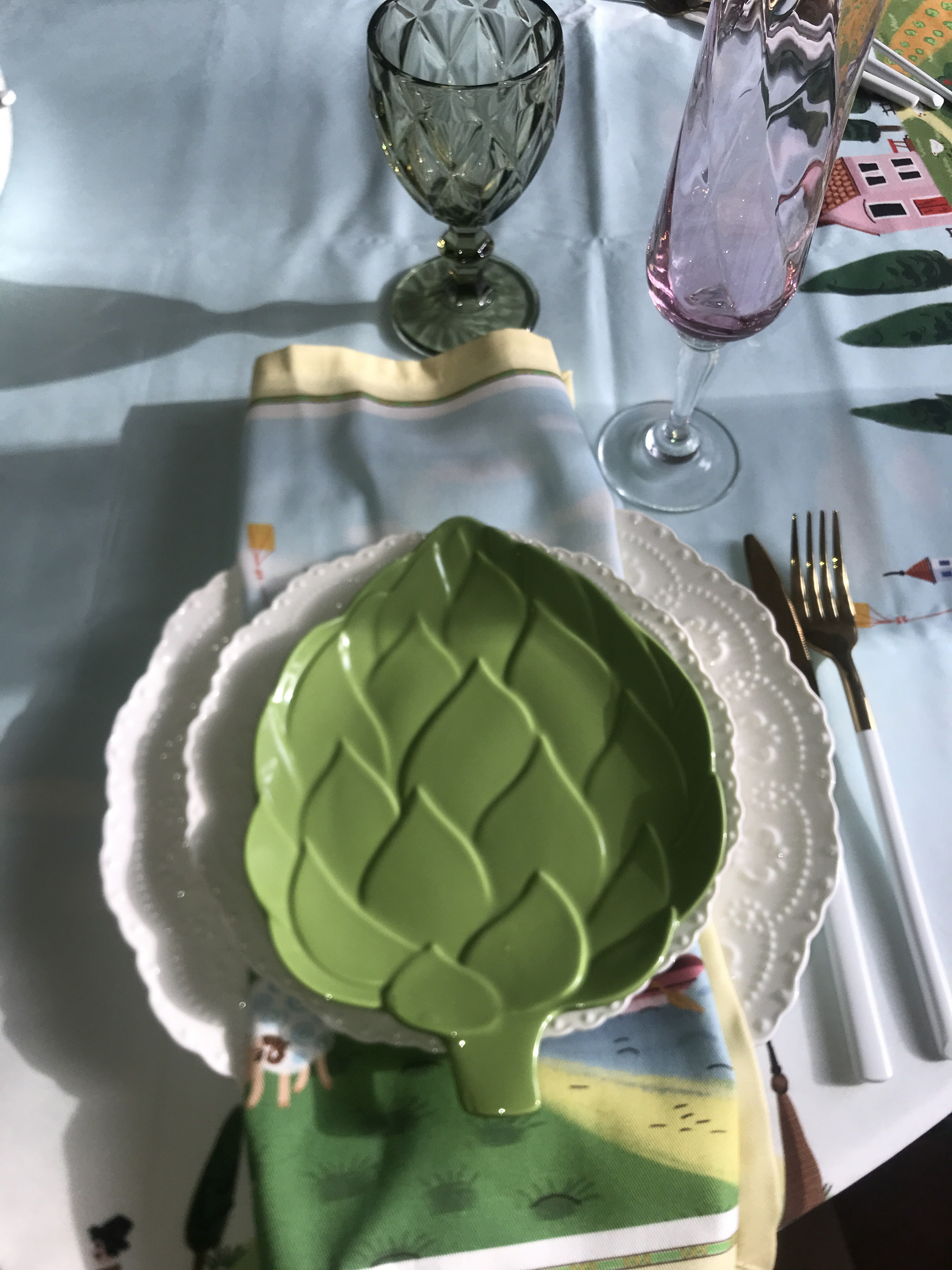 Фотография покупателя товара Тарелка керамическая «Артишоки», зелёная, 20 х 17 см, цвет зелёный - Фото 4