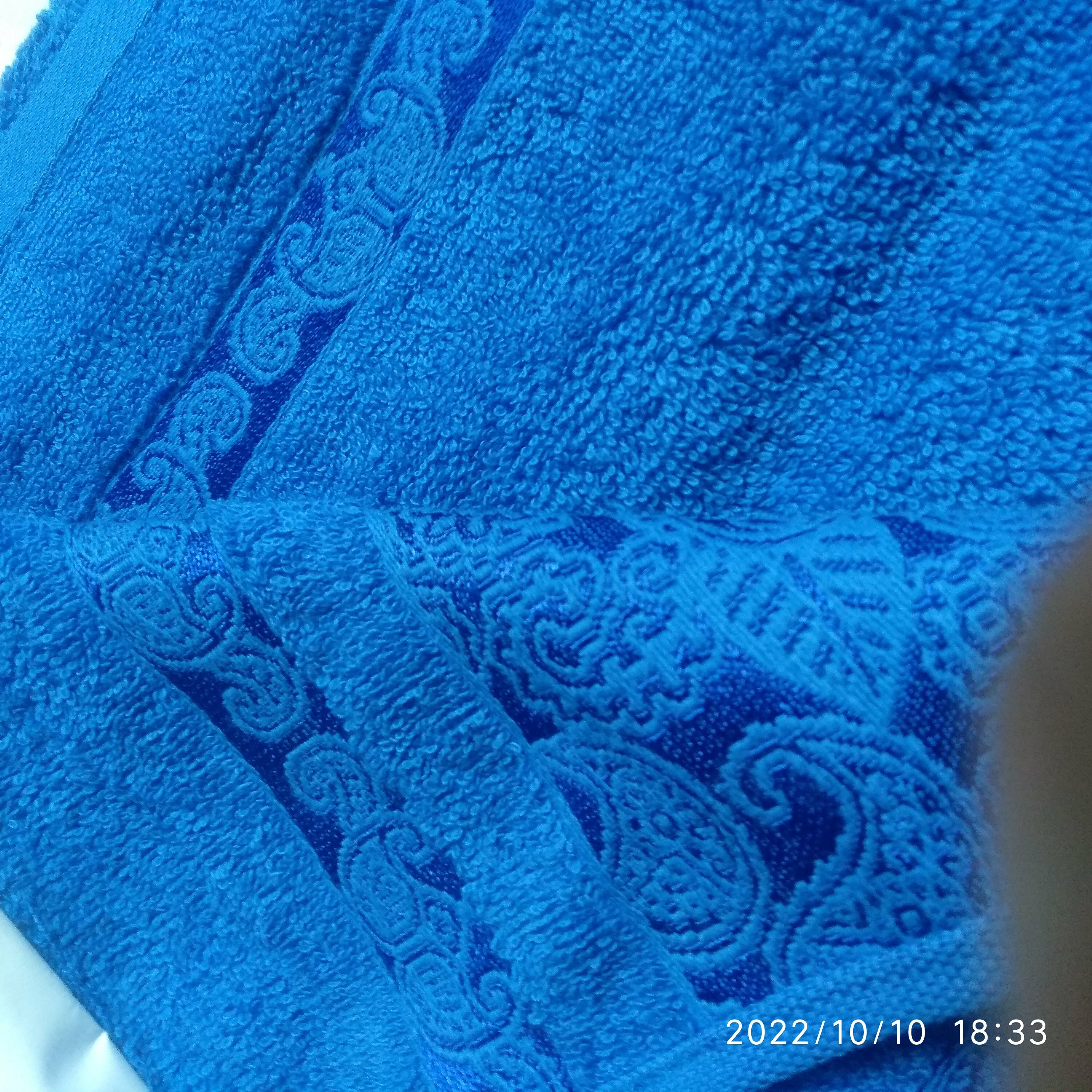 Фотография покупателя товара Полотенце махровое Бодринг 30х60см, синий, хлопок 100%, 430г/м2 - Фото 1