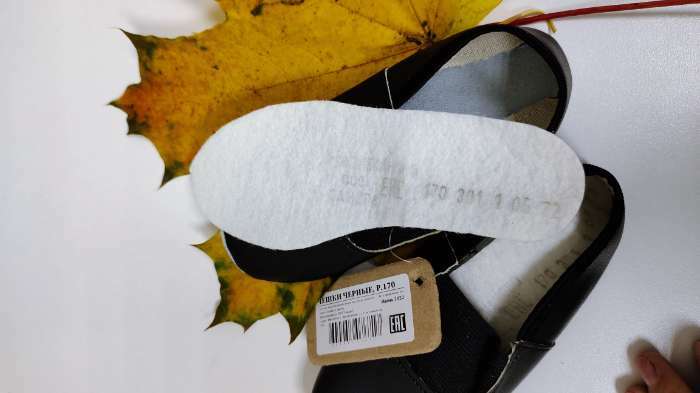 Фотография покупателя товара Чешки комбинированные, р. 28,5, длина стопы 17,9 см, цвет чёрный