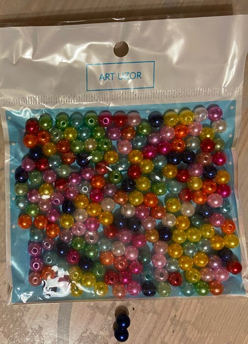 Фотография покупателя товара Бусины для творчества пластик "Шершавые разноцветные шарики" набор 20 гр d=0,6 см - Фото 1