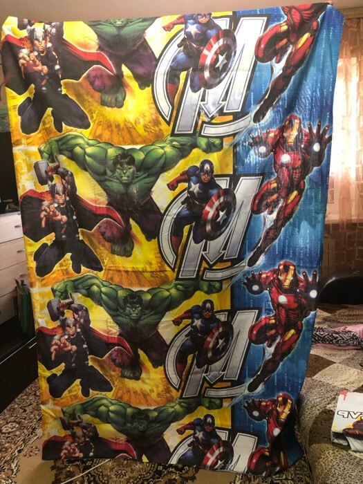Фотография покупателя товара Постельное бельё 1,5 сп "Avengers" 143*215 см, 150*214 см, 50*70 см -1 шт - Фото 3