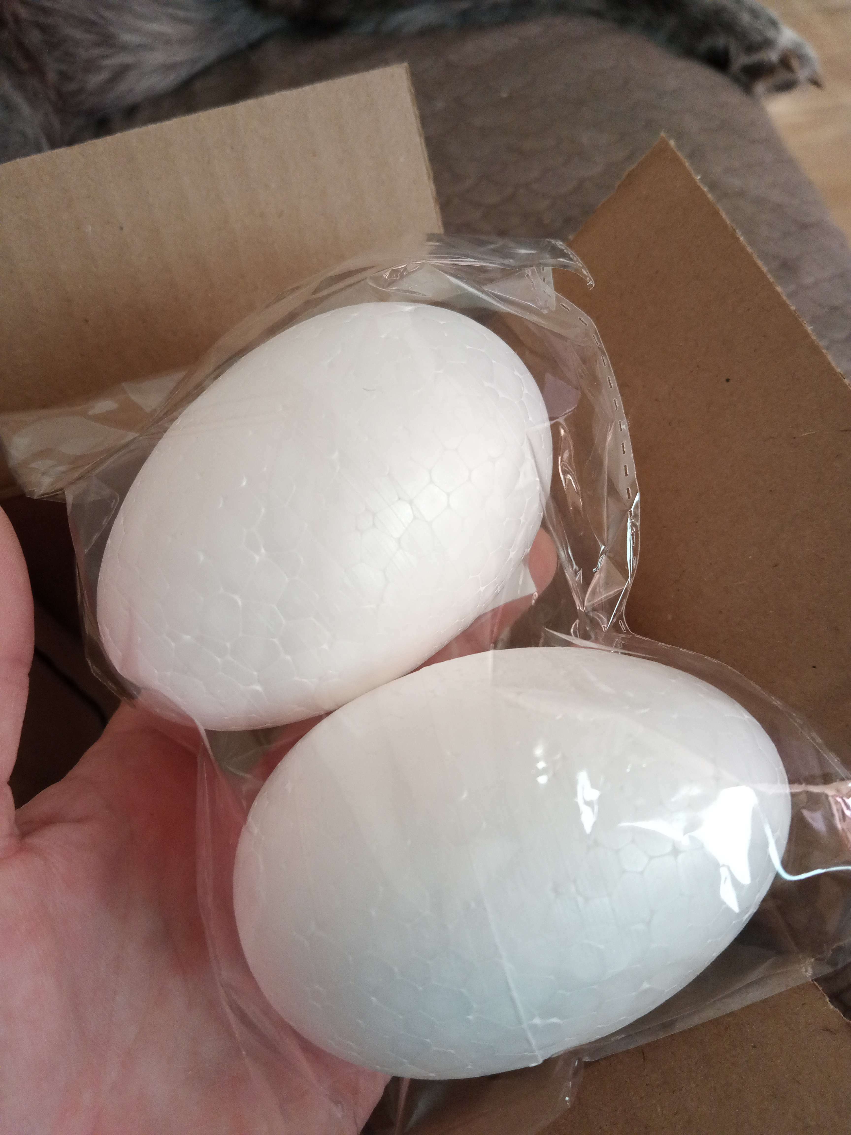 Фотография покупателя товара Яйцо из пенопласта - заготовка, 9 см