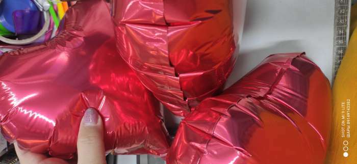 Фотография покупателя товара Шар фольгированный 9" «Мини-сердце», с клапаном, набор 5 шт., цвет красный - Фото 5