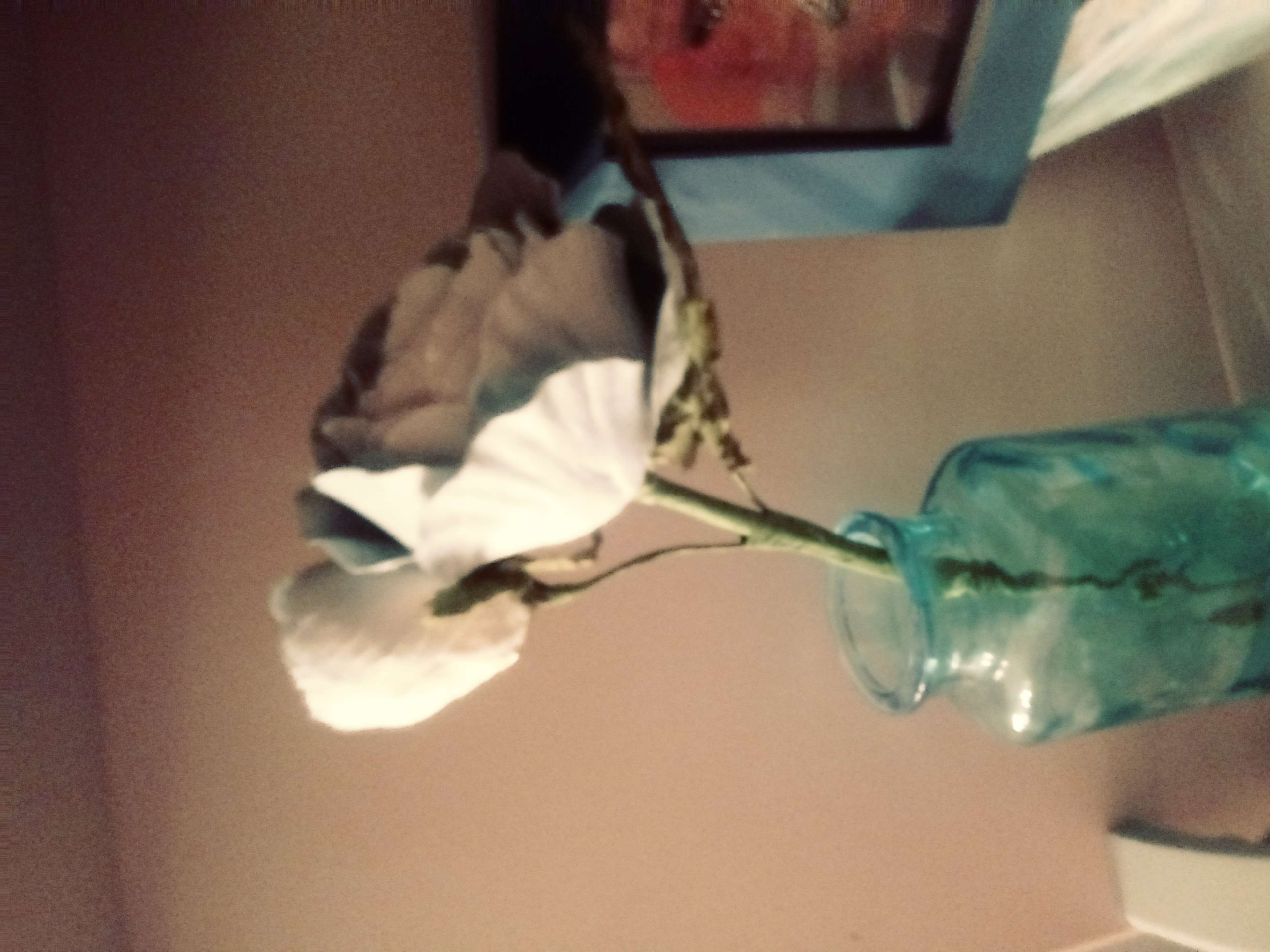 Фотография покупателя товара Искусственный цветок "Королевская роза" голубая 25 см - Фото 1