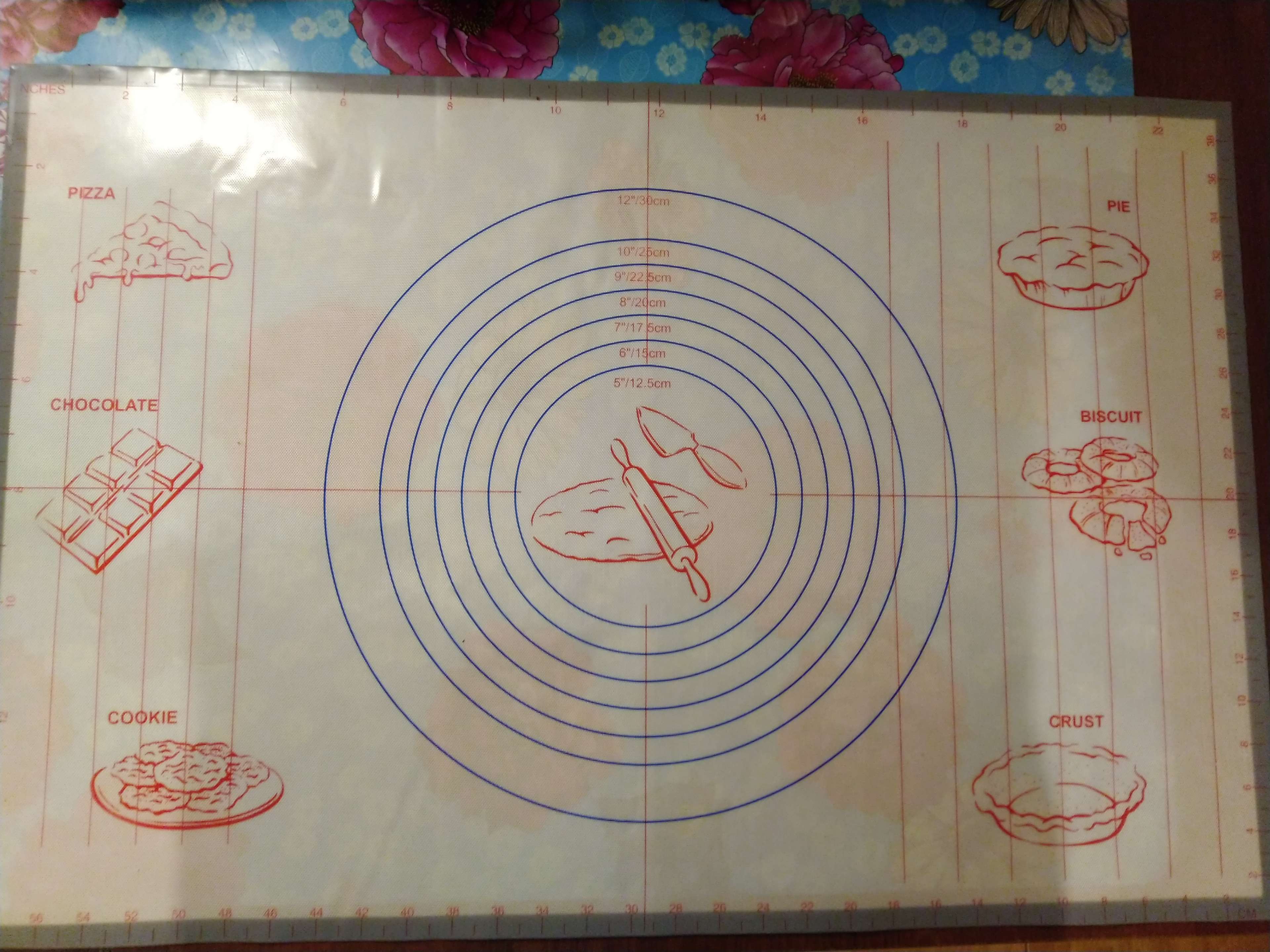 Фотография покупателя товара Армированный коврик с разлиновкой Доляна, силикон, 60×40,5 см - Фото 1