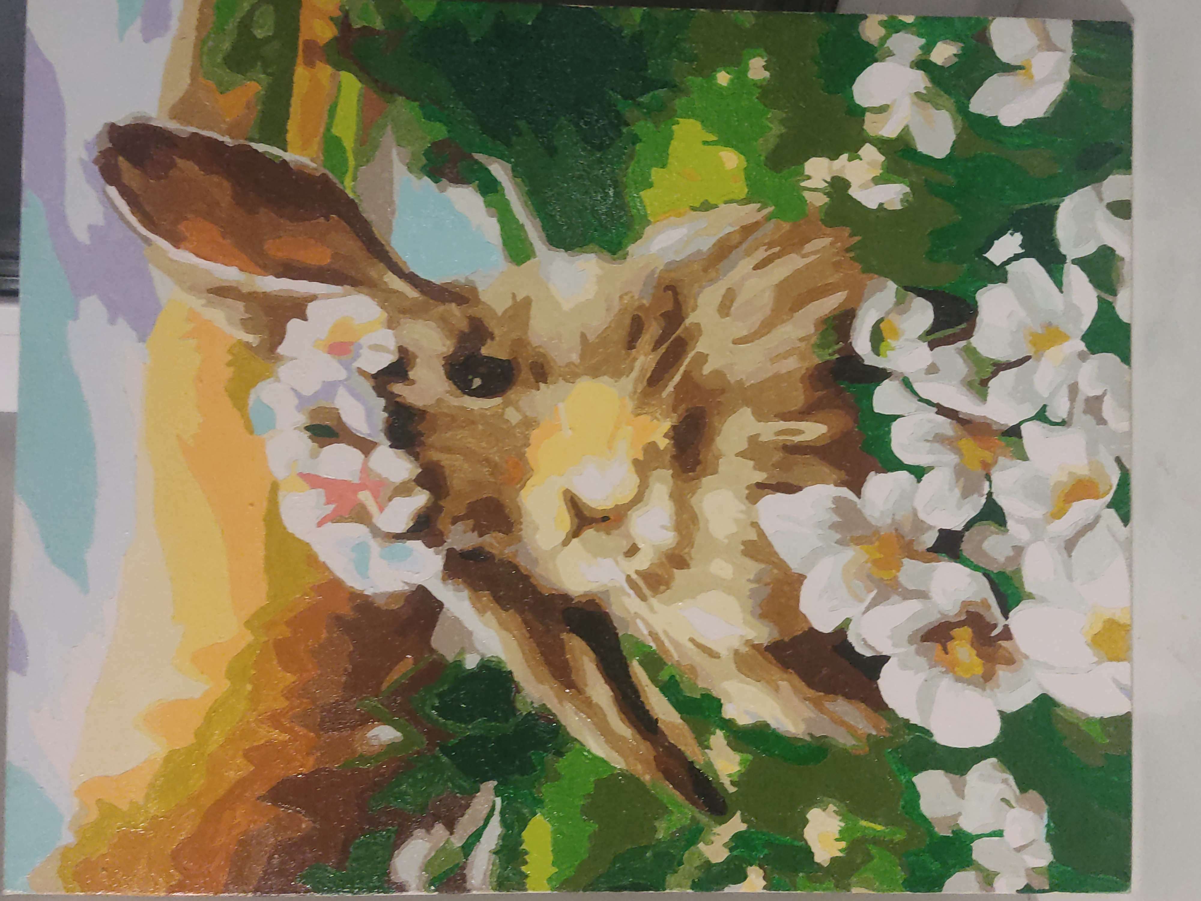 Фотография покупателя товара Картина по номерам на холсте с подрамником «Пасха: заяц», 40 х 50 см - Фото 2