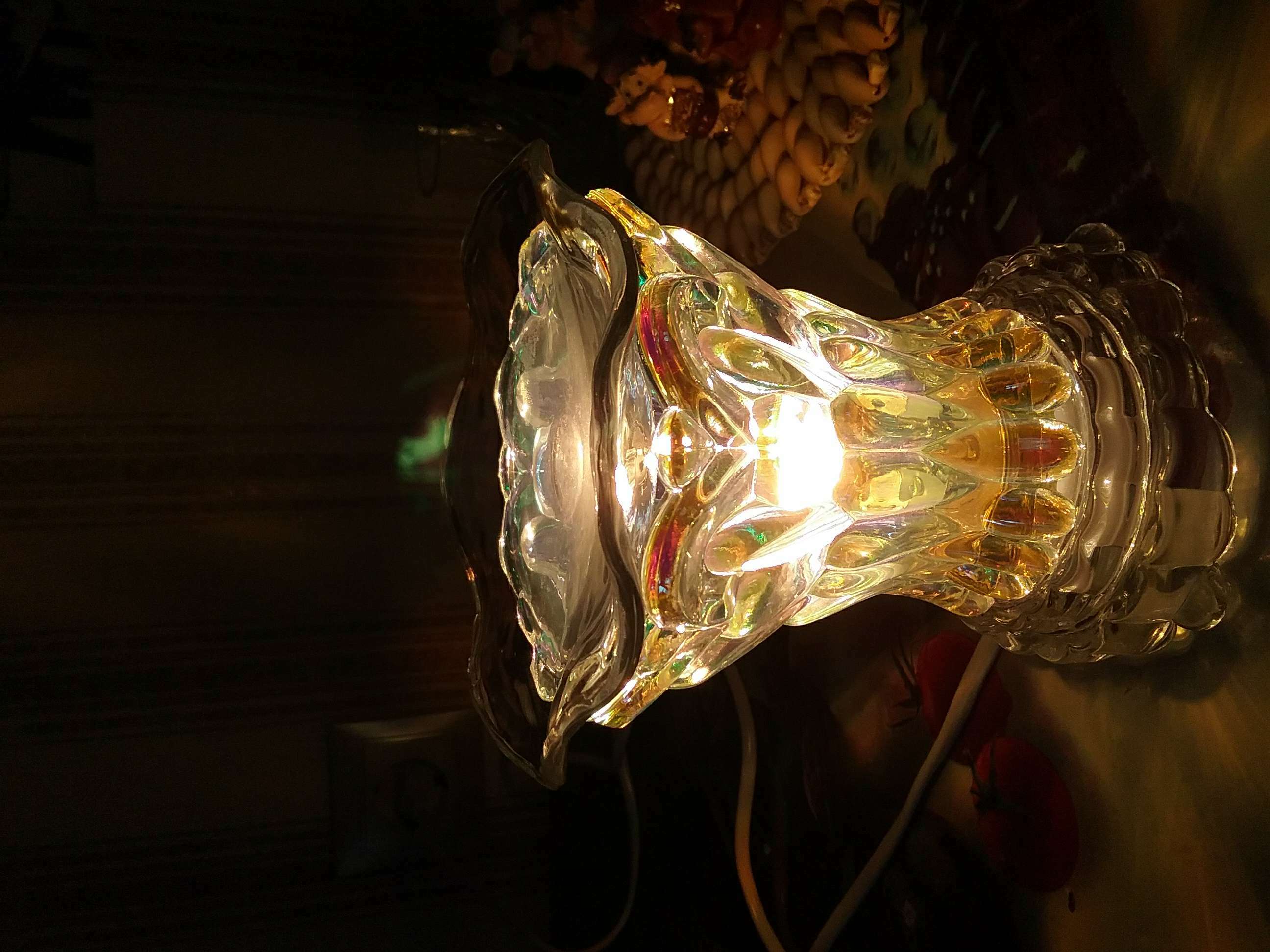 Фотография покупателя товара Аромасветильник с диммером "Перламутровый цветок" 1хG4 20Вт 11х11х13,5 см RISALUX - Фото 2
