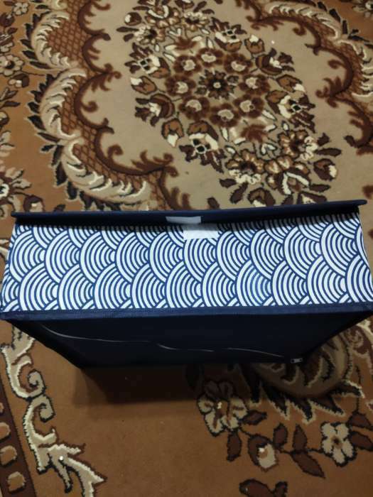 Фотография покупателя товара Органайзер для хранения белья с крышкой Доляна «Волна», 24 ячеек, 38×30×12 см, цвет синий - Фото 5