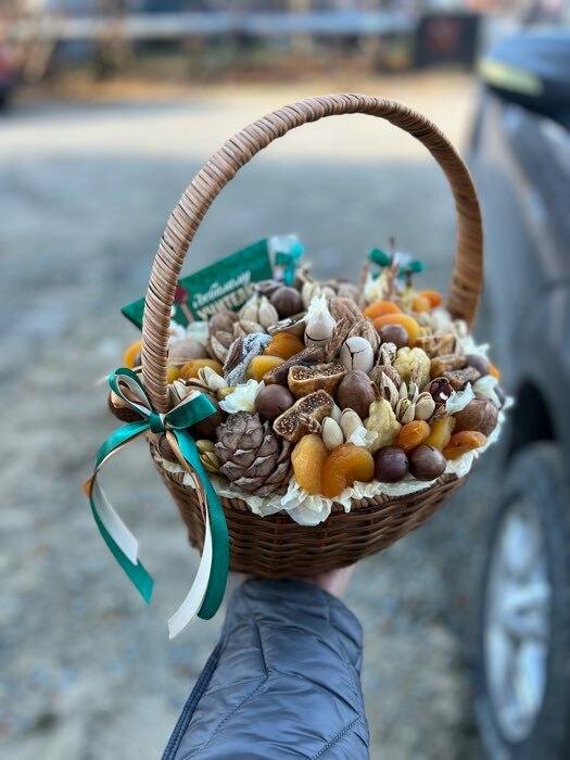 Фотография покупателя товара Корзина плетеная, 26×21×10/31 см, лоза, кукуруза