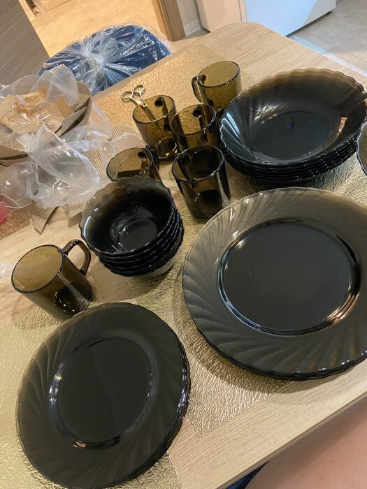 Фотография покупателя товара Набор столовый стеклянный Ocean Eclipse, 31 предмет, цвет коричневый