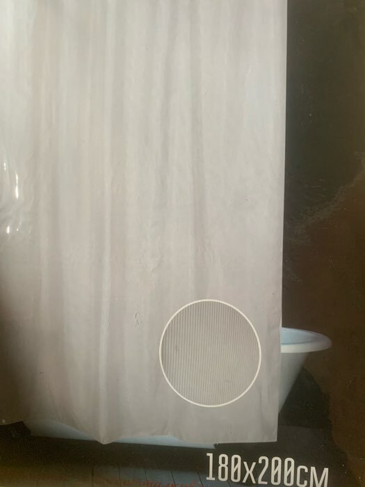 Фотография покупателя товара Шторка для ванной Dasch, 180×200 см, рисунок линии, бежевая - Фото 2