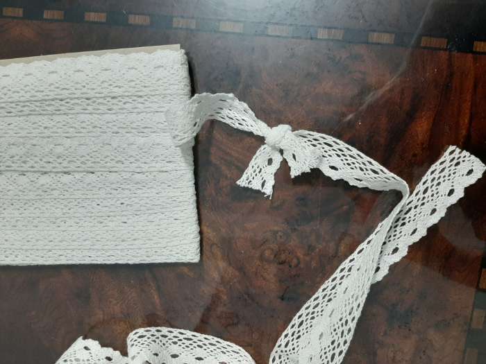 Фотография покупателя товара Кружево вязаное, 25 мм × 15 ± 1 м, цвет кипенно-белый