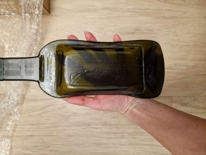 Фотография покупателя товара Тарелка из бутылки «Селена», стеклянная, 30×15,5 см - Фото 2