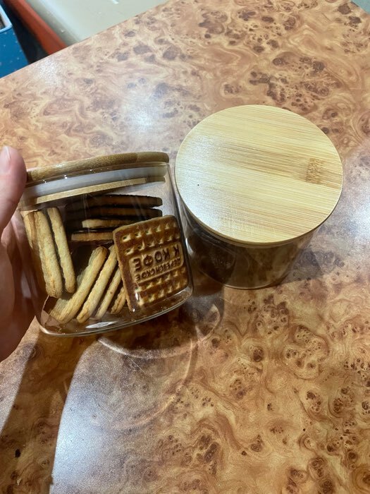 Фотография покупателя товара Банка стеклянная для сыпучих продуктов с бамбуковой крышкой Magistro «Эко», 950 мл, 12×10,5 см - Фото 2