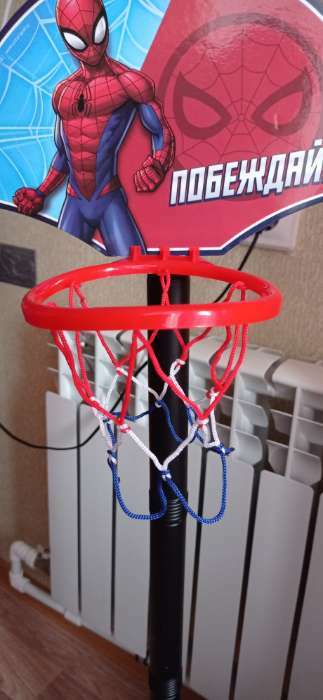 Фотография покупателя товара Баскетбольная стойка, 85 см, «Побеждай», Человек паук - Фото 2