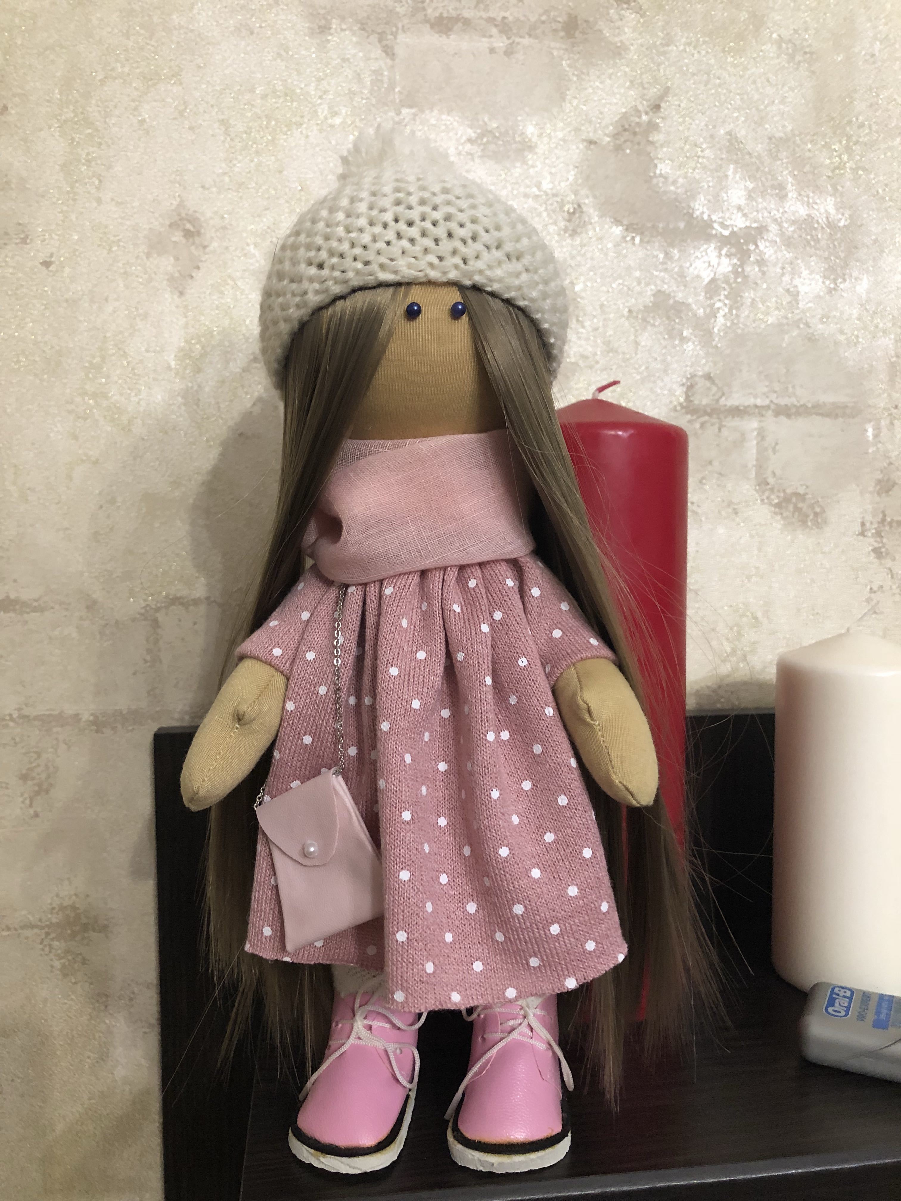 Фотография покупателя товара Набор для шитья. Интерьерные куклы «Подружки Вики и Ники», 30 см - Фото 19