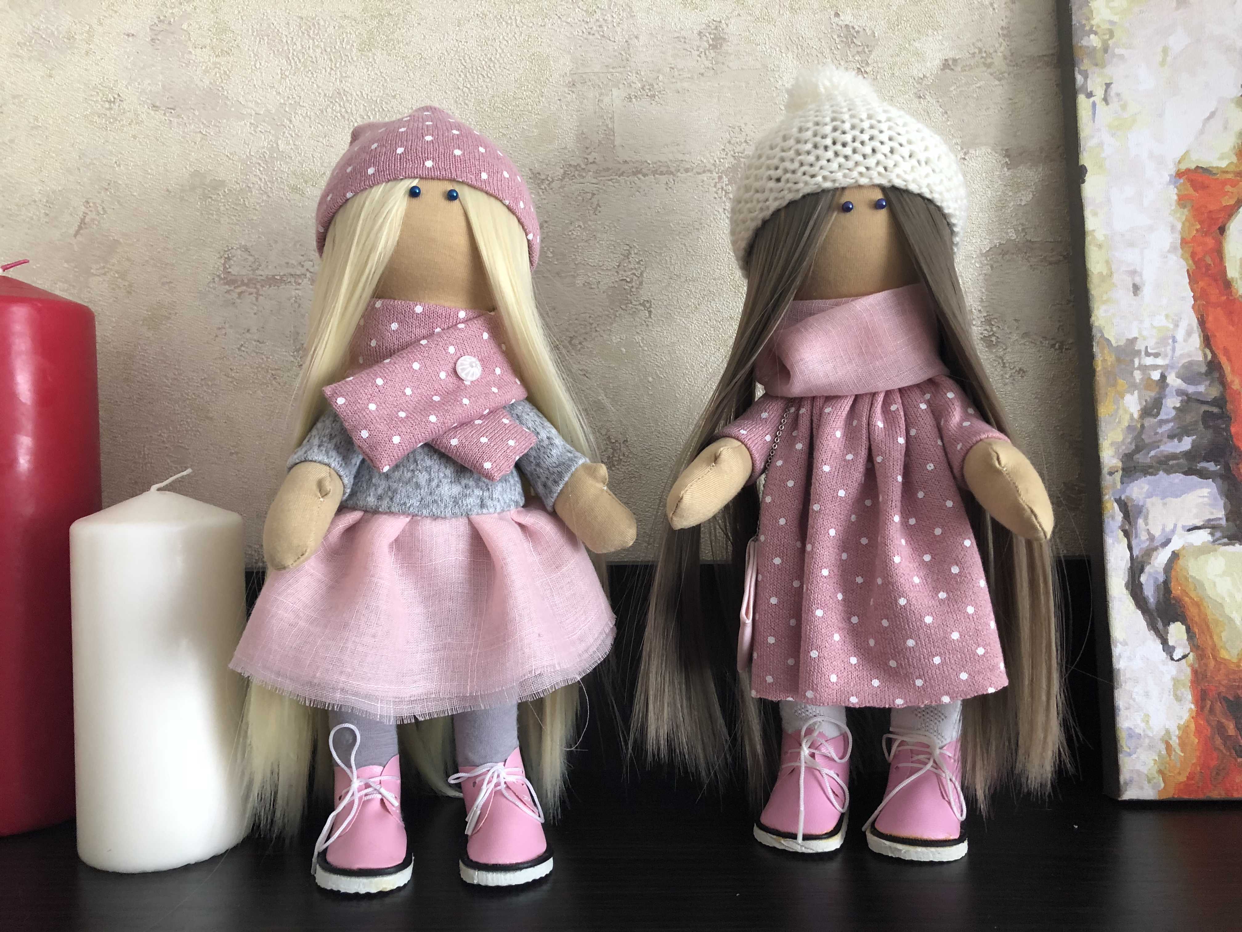 Фотография покупателя товара Набор для шитья. Интерьерные куклы «Подружки Вики и Ники», 30 см - Фото 20