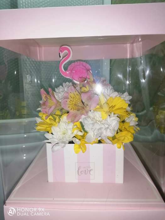 Фотография покупателя товара Коробка подарочная для цветов с вазой и PVC окнами складная, упаковка, With Love 23 х 30 х 23 см - Фото 11