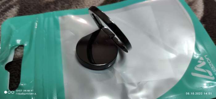Фотография покупателя товара Держатель-подставка с кольцом для телефона LuazON, в форме "Капли воды", серый - Фото 3