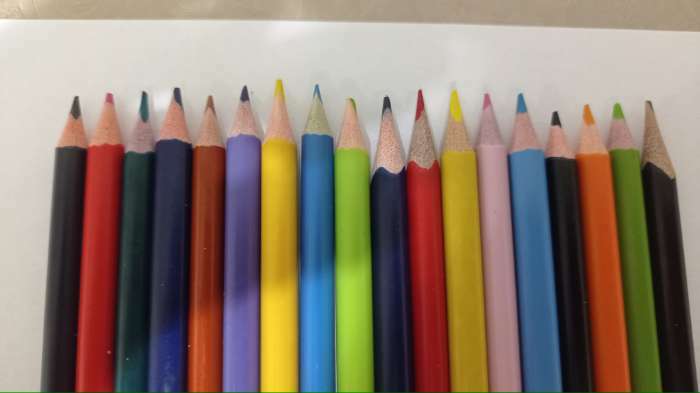 Фотография покупателя товара Карандаши 18 цветов Calligrata, ЭКОНОМ, заточенные, трёхгранные, пластиковые, картонная упаковка, европодвес - Фото 7