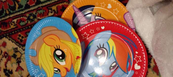 Фотография покупателя товара Тарелка бумажная "С Днем Рождения!", 18 см, My Little Pony - Фото 2