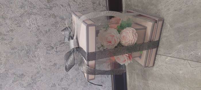 Фотография покупателя товара Коробка подарочная для цветов с вазой и PVC окнами складная, упаковка, «Вдохновение», 16 х 23 х 16 см