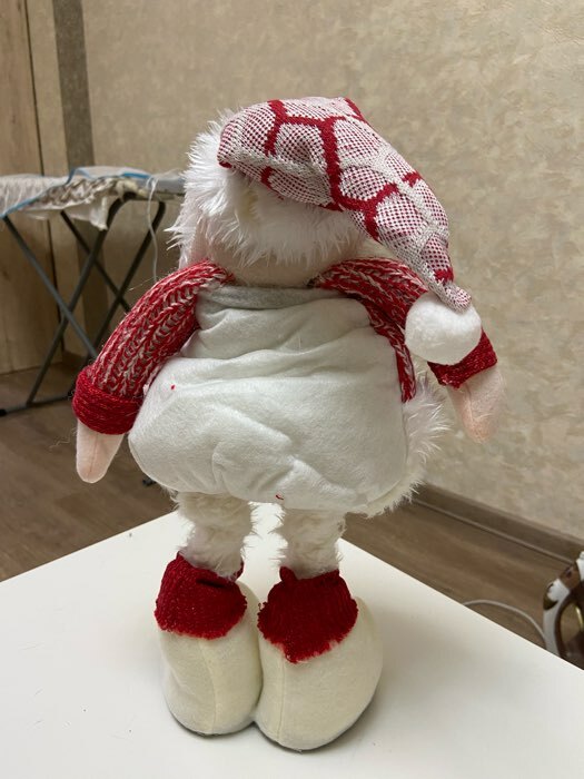 Фотография покупателя товара Мягкая игрушка "Дед Мороз в пышной шубе" 19*55 см (в сложенном виде 37 см), красно-белый - Фото 6