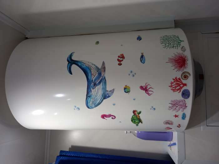 Фотография покупателя товара Наклейка виниловая «Подводный мир», интерьерная, 30 х 35 см