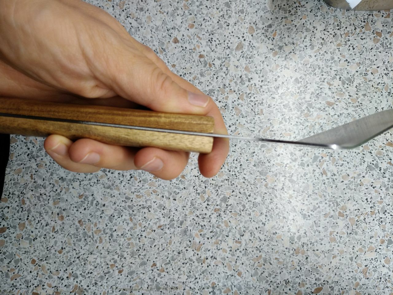 Фотография покупателя товара Нож для сыра Доляна «Дровосек», нержавеющая сталь, цвет серебряный - Фото 4