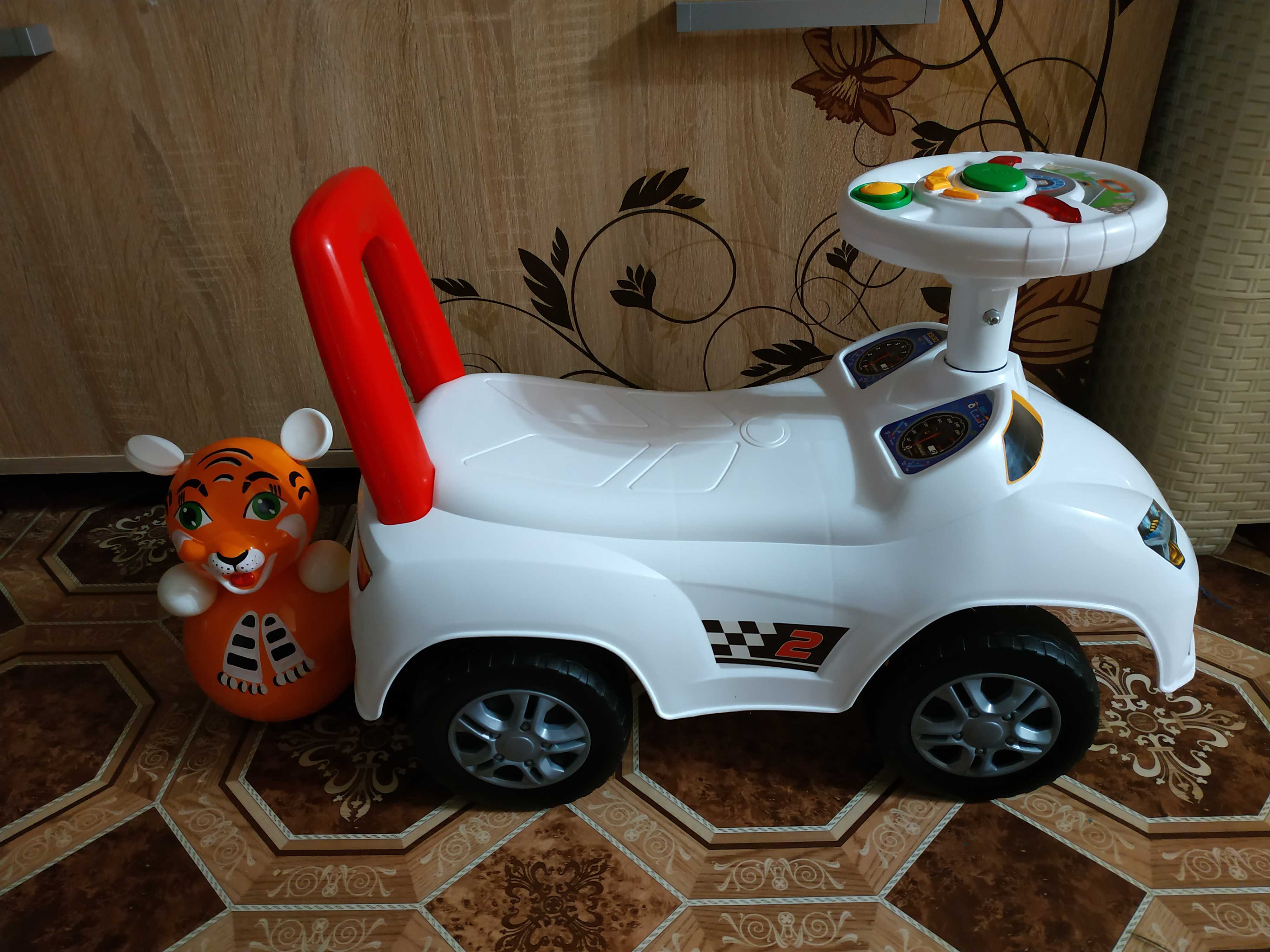 Фотография покупателя товара Толокар «Ламбо», цвет оранжевый - Фото 2