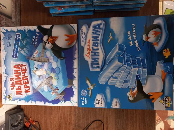 Фотография покупателя товара Настольная игра падающая башня «Льдины пингвина» - Фото 1
